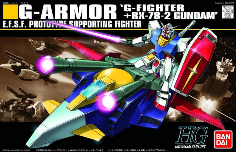 Gundam HGUC 1/144 G-Armor: G-Fighter & RX-78-2 Model Kit