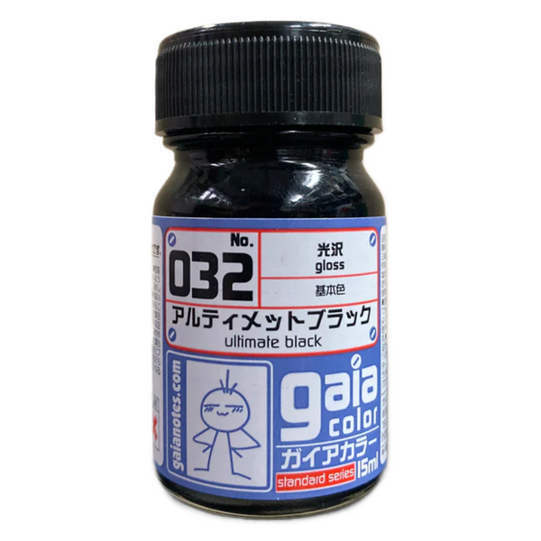 032 Gloss Ultimate Black Gaianotes 15ml Bottle