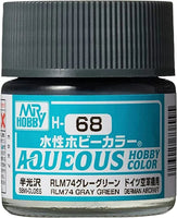 Mr. Color Aqueous H68 (Semi-Gloss RLM74 Gray Green) 10ml