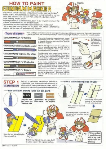 GSI Gundam Markers Set - Basic Set GMS105 Builders Parts – Midwest Hobby  and Craft