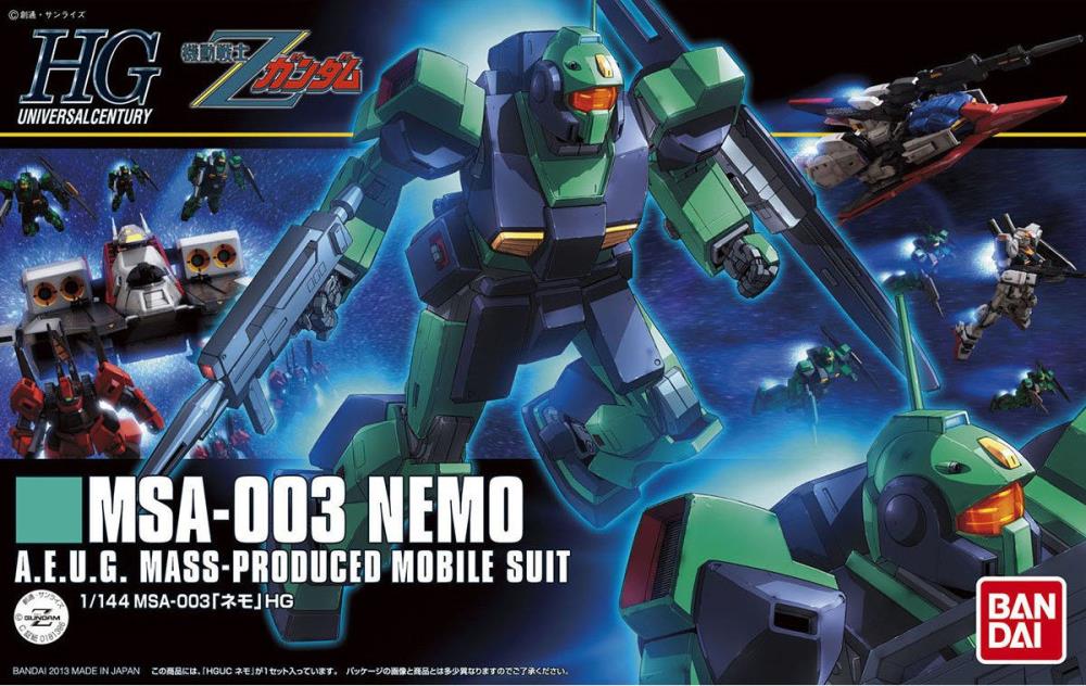 Gundam HGUC 1/144 MSA-003 Nemo Model Kit #150 – Midwest Hobby and