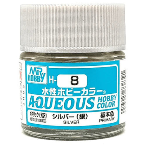 Mr. Hobby Aqueous H8 (Metallic Silver) 10ml – Midwest Hobby and Craft